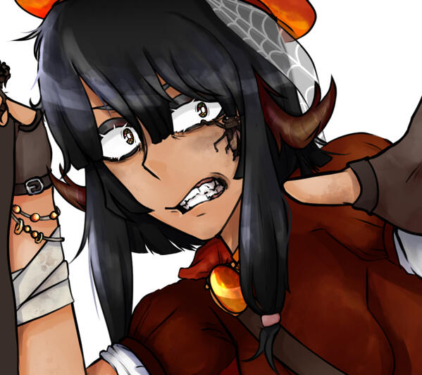 Inspired by bugs, Mesca (the character shown) has bugs living in her, on her- and is sorta body horror-y. First had the idea from her in a dream!